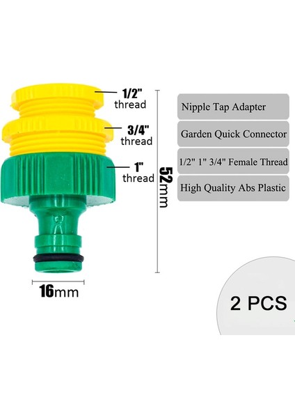 B Tarzı Bahçe Musluğu Sulama "hortum Boru Montaj Adaptörü Erkek Kadın Dişli Evrensel Nipel Ortak Sulama Aracı (Yurt Dışından)