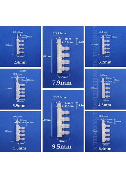 2.4mm Yan 4 Yollu Stil 20 Adet 5~.4~ Gıda Sınıfı Pp 4 Yollu 5 Yollu Hortum Ayırıcı Konnektör Akvaryum Balık Tankı Su Hava Hortumu Distribütörleri (Yurt Dışından) modelleri