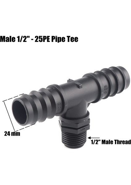 Erkek 3l4 16MM Tee Stilinde Okunan Tee Konnektörler Pe Sulama Borusu Konnektörü Mikro Sulama Sistemi Su Pagoda Konnektörleri (Yurt Dışından) indirimleri