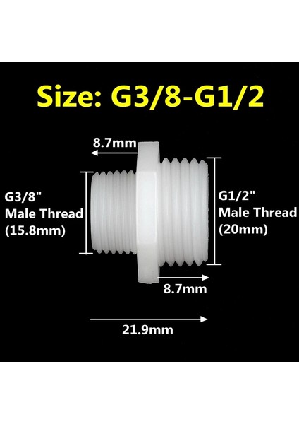 Luoditong Shop G3I8-G1I2 Inç Stili 10 Parça -" Erkek Dişli Eşit Çaplı Redüktör Ortak Burç Ortak Bahçe Sulama Ek Parçaları Su Borusu Konnektör Onarım Aracı (Yurt Dışından)