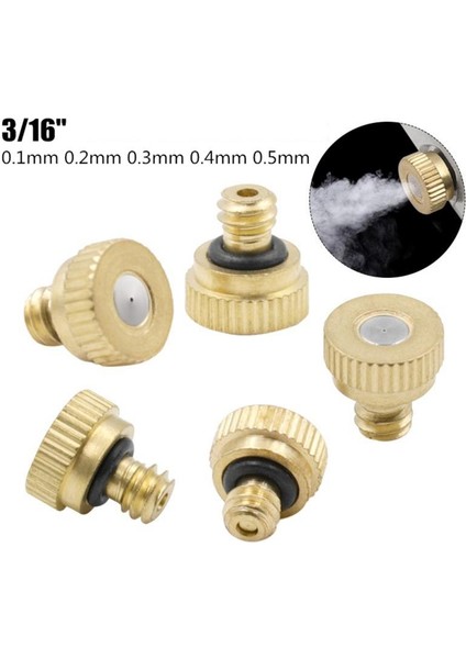 0,4 mm Stili Atomize Nozul Pirinç Alçak Basınçlı Püskürtme Tabanı Atomize Soğutma Nemlendirme Nozul Püskürtme Başlığı Sprinkler Garden Cocina (Yurt Dışından) indirimleri