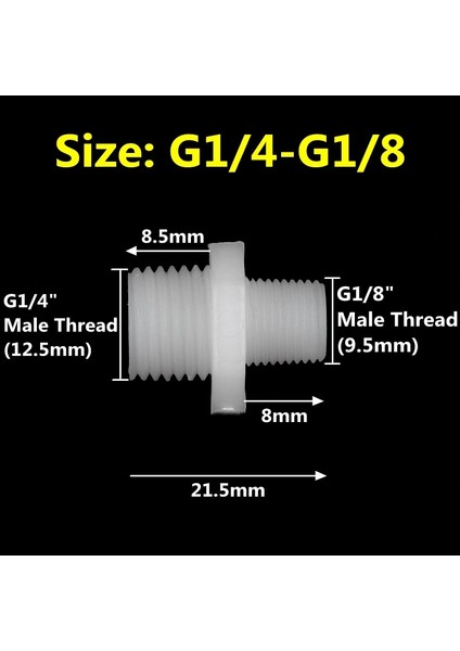 G1I4-G1I8 Inç Stili 2 Adet -" Erkek Dişli Eşit Çaplı Redüktör Ortak Burç Ortak Bahçe Sulama Ek Parçaları Su Borusu Konnektör Onarım Aracı (Yurt Dışından)