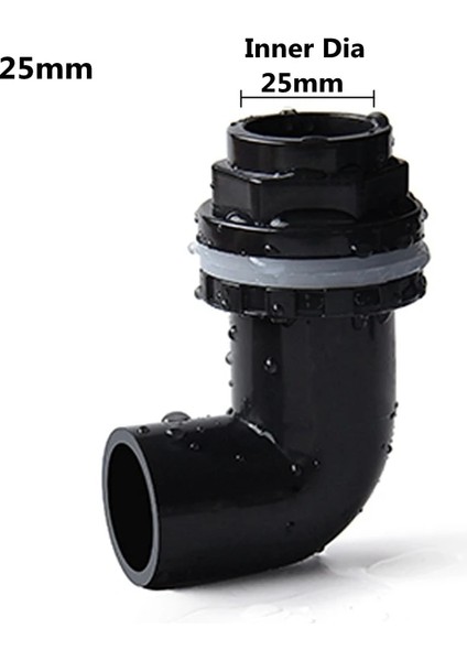 Siyah Stil 1 Bilgisayar ~50MM Siyah Pvc 90° Eşit Dirsek Konnektörleri Balık Tankı Akvaryum Drenaj Giriş Çıkış Bağlantıları Bahçe Sulama Taşma Borusu (Yurt Dışından)