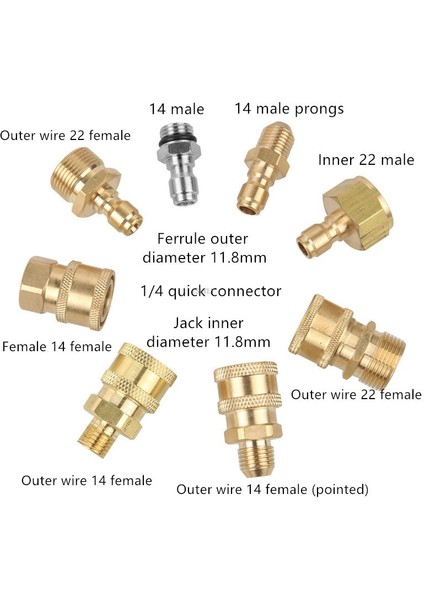 TYPE14 Tarzı Bakır Yüksek Basınçlı Hızlı Bağlantı Araba Yıkama Adaptörü Su Tabancası Hidrolik Bağlayıcılar Bahçe Sulama Için Kaplinler (Yurt Dışından) fırsatları