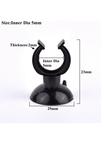 Iç Çap 5mm Stili 5 Adet 5~~18MM Pvc Boru Vantuz Kelepçesi Akvaryum Balık Tankı Havayolu Tüpü U-Tipi Tutucular Oksijen Pompası Boru Hortumu Sabitleme Enayiler (Yurt Dışından)