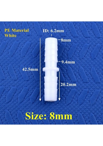 8-8mm Pe Stili 5 Parça 5 ~ ~ 14MM Gıda Sınıfı Plastik Eşit Dia Doğrudan Konnektörler Akvaryum Balık Tankı Hava Pompası Hortumu Pagoda Ortak Su Boru Ek Parçaları (Yurt Dışından)