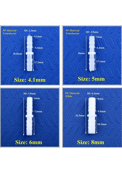 8-8mm Pe Stili 5 Parça 5 ~ ~ 14MM Gıda Sınıfı Plastik Eşit Dia Doğrudan Konnektörler Akvaryum Balık Tankı Hava Pompası Hortumu Pagoda Ortak Su Boru Ek Parçaları (Yurt Dışından) fiyatları