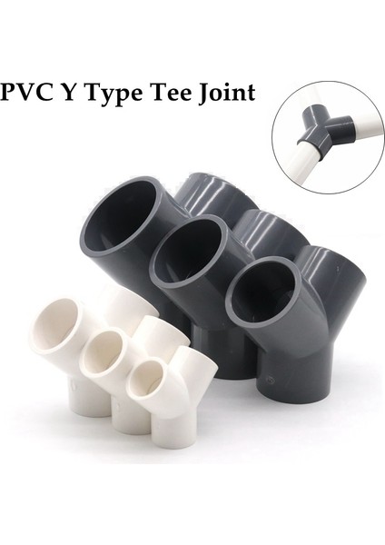 Beyaz Stil 20 mm 1 Adet Pvc Tee Konnektör Su Besleme Borusu Ortak Y Eğimli Üç Yollu Üç Çatallı Boru Ek Parçaları Plastik Akvaryum Su Boru Ek Parçaları (Yurt Dışından) fiyatları