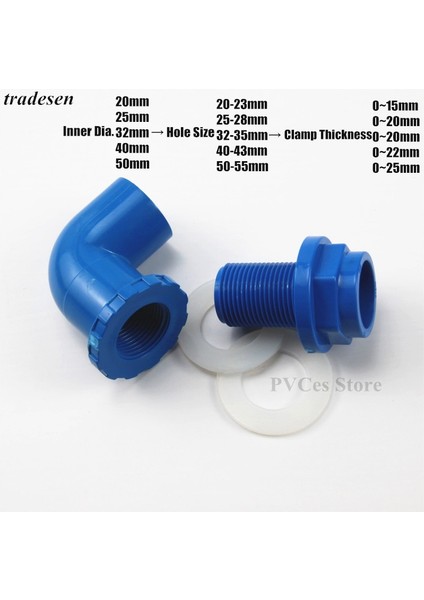 Beyaz Stil ID50MM I.D20~50MM Pvc Akvaryum 90° Dirsek Drenaj Konnektörü Balık Tankı Taşma Derzleri Su Giriş Çıkışı Besleme Borusu Drenaj Bağlantı Parçaları (Yurt Dışından) modelleri