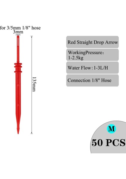 M Tarzı Damla Sulama Yağmurlama Yolu Su Borusu Bağlantı Hortumu Bükme Ok Yayıcı Damlatıcı Bahçe Sulama Bağlantı Parçası (Yurt Dışından)