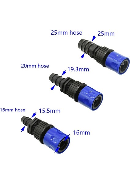 20 Hortum Stili Sulama Bahçe Hortumu Bağlantısı DN10 DN15 DN20 Hortumu Su Hızlı Bağlantı Bağlantısı (Yurt Dışından) fırsatları