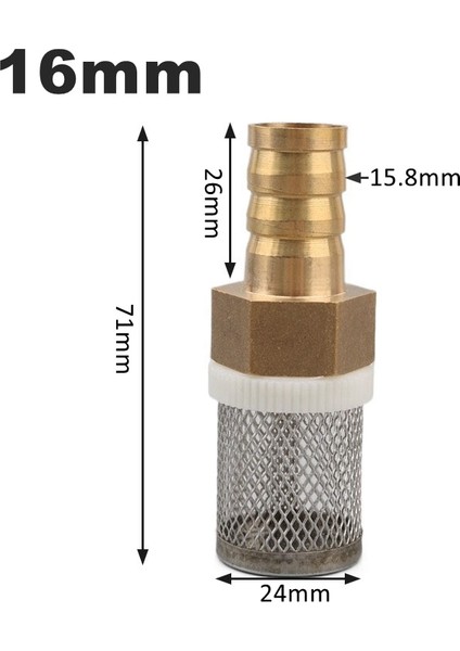 16MM Tarzı 1 Adet 6~19MM Hortum Filtresi Araba Yıkama Bahçe Sulama Filtreleri Pirinç Süzgeç Püskürtücü Pompa Filtreleme Net Paslanmaz Çelik Hasır Filtre (Yurt Dışından)