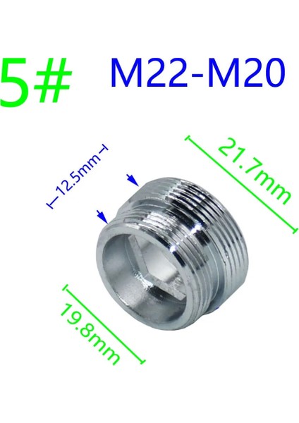 No 9 Tarzı Gümüş Iplik Konnektör Pirinç Musluk Dönüşüm Onarım Musluk Adaptörü Için 1 Adet (Yurt Dışından)