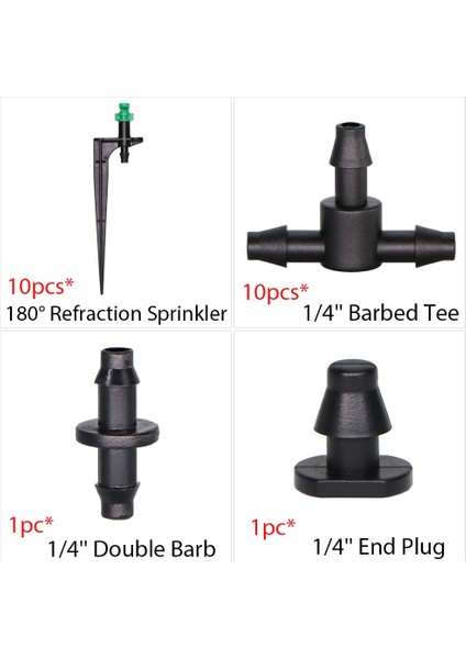 H Tarzı Bahçe Damla Sulama Kiti Mikro Mist Sprey Soğutma Sistemi Hortumu Tee Konnektörlü Otomatik Sulama Yağmurlama Damlatıcı (Yurt Dışından)