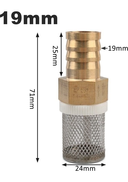 19 mm Tarzı 1 Adet 6~19MM Hortum Filtresi Araba Yıkama Bahçe Sulama Filtreleri Pirinç Süzgeç Püskürtücü Pompa Filtreleme Net Paslanmaz Çelik Hasır Filtre (Yurt Dışından)