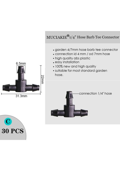 E Stili Mucıakıe Sprinkler Irrigatio Inch Barb Tee Tek Çift Dikenli Dikenli Su Borusu Konnektörleri Hortum Bahçe Uydurma Için (Yurt Dışından) fırsatları
