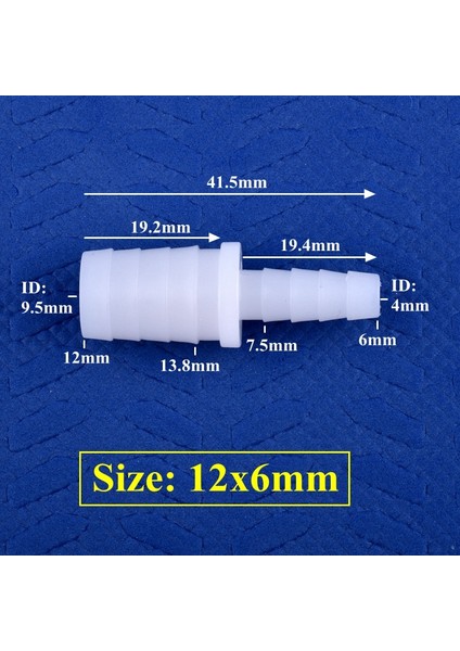 12X6MM Pe Stili 5 Parça 5~~12MM 2.4~9mm Pe Plastik Pagoda Doğrudan Konektörü Azaltarak Akvaryum Tankı Hava Pompası Adaptörü Sulama Borusu Hortum Bağlantısı (Yurt Dışından)