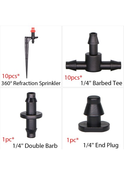 Ben Stil Bahçe Damla Sulama Kiti Mikro Mist Sprey Soğutma Sistemi Hortumu Tee Konnektörlü Otomatik Sulama Yağmurlama Damlatıcı (Yurt Dışından)