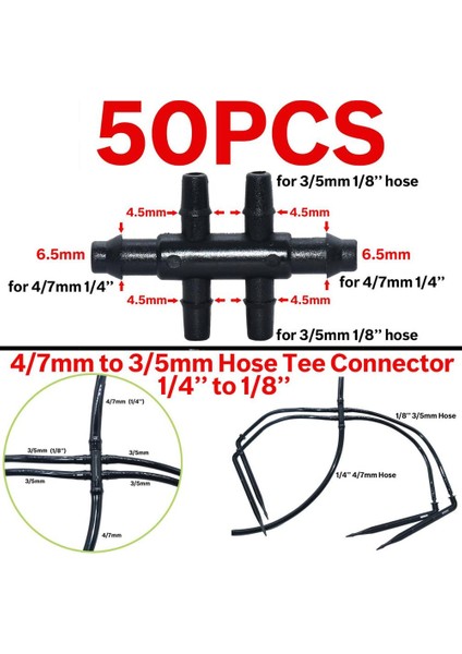 KSL01-196-50PCS Tarzı Kesla Viraj Ok Damlatıcı Mikro Damla Sulama Kiti Hortum Bahçe Sulama Için Vericiler Tasarruf Mikro Damlatıcı Sera (Yurt Dışından)