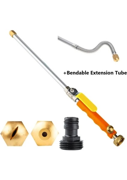 Turuncu x Tüp Stili Yüksek Basınçlı Su Tabancası Metal Su Tabancası Yüksek Basınçlı Güç Araba Yıkama Makinesi Sprey Araba Yıkama Aletleri Bahçe Su Jeti Basınçlı Yıkama Makinesi (Yurt Dışından)