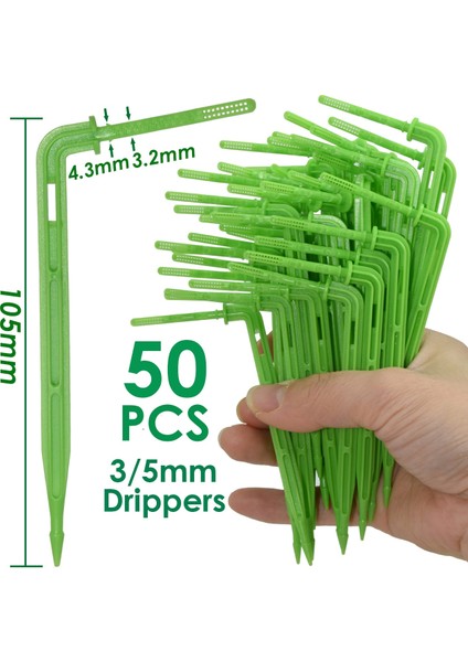 SPL11-275-50PCS Tarzı Sprycle 50X Viraj Ok Damlatıcı '' Hortum Bahçe Sulama Için Mikro Damla Sulama Kiti Verici Tasarruf Damlalık Sera (Yurt Dışından)