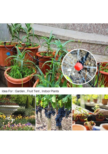 Gül Kırmızı Stili Su Damlalığı Mikro Akış Sulama Hortumu Damlama Başlığı Kiti Saksı Bitkisi Sulama Cihazı Pratik Sulama Buğulanma Yayıcı (Yurt Dışından) indirimleri