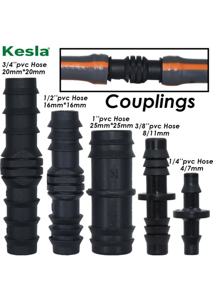 KSL01-212-4PCS Stili Kesla '' '' '' 1'' Bahçe Suyu Dikenli Kaplin Konnektör DN16 DN20 DN25 Düz Adaptör Mikro Damla Sulama Bağlantı Parçası (Yurt Dışından) fırsatları