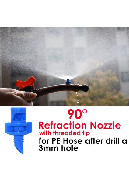 YENİ-360-20PCS Tarzı Kesla Derece Kırılma Memesi Yağmurlama Başlığı Diş Bağlantısı Sera Için Bahçe Sulama Mist Püskürtücü (Yurt Dışından) modelleri