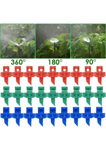 YENİ-360-20PCS Tarzı Kesla Derece Kırılma Memesi Yağmurlama Başlığı Diş Bağlantısı Sera Için Bahçe Sulama Mist Püskürtücü (Yurt Dışından) fırsatları