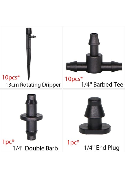 L Tarzı Bahçe Damla Sulama Kiti Mikro Mist Sprey Soğutma Sistemi Hortumu Tee Konnektörlü Otomatik Sulama Yağmurlama Damlatıcı (Yurt Dışından)