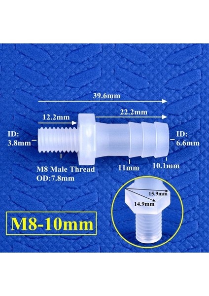 M8-10MM Stili 5 Parça 5~ 2~10MM Pp Pagoda Doğrudan Konnektörlere Iplik Akvaryum Tankı Adaptörü Sulama Sistemi Su Borusu Hortum Bağlantıları (Yurt Dışından)