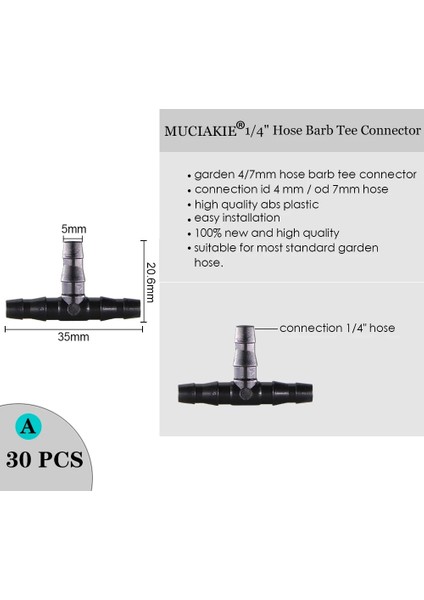 T Stili Mucıakıe Sprinkler Irrigatio Inch Barb Tee Tek Çift Dikenli Dikenli Su Borusu Konnektörleri Hortum Bahçe Uydurma Için (Yurt Dışından) modelleri