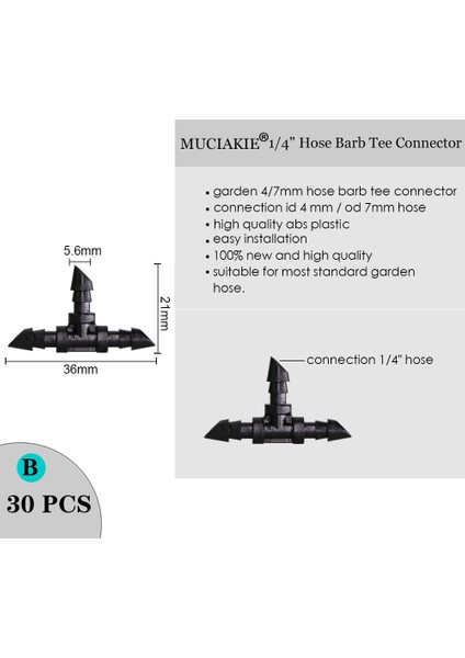 T Stili Mucıakıe Sprinkler Irrigatio Inch Barb Tee Tek Çift Dikenli Dikenli Su Borusu Konnektörleri Hortum Bahçe Uydurma Için (Yurt Dışından) indirimleri