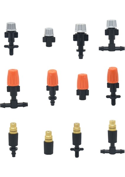 10 Adet Tarzı Inç Nozul Damlatıcı Sulama Püskürtücü Misting Atomize Sprinkler Hortum Tee Dikenli Konnektörlü Bahçe Sulama Sistemi (Yurt Dışından)