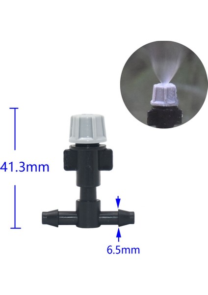 10 Adet Tarzı Inç Nozul Damlatıcı Sulama Püskürtücü Misting Atomize Sprinkler Hortum Tee Dikenli Konnektörlü Bahçe Sulama Sistemi (Yurt Dışından)