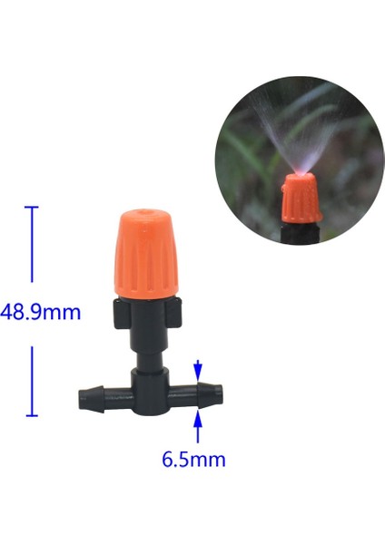 10 Adet Tarzı Inç Nozul Damlatıcı Sulama Püskürtücü Misting Atomize Sprinkler Hortum Tee Dikenli Konnektörlü Bahçe Sulama Sistemi (Yurt Dışından)