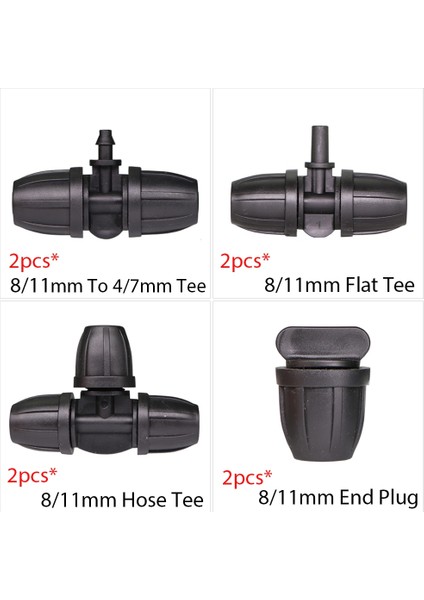 W Stili Bahçe Damla Sulama Kiti Mikro Mist Sprey Soğutma Sistemi Hortumu Tee Konnektörlü Otomatik Sulama Yağmurlama Damlatıcı (Yurt Dışından)