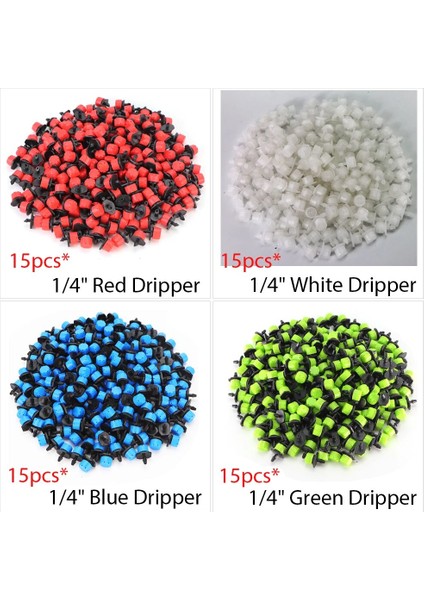 x Stili Bahçe Damla Sulama Kiti Mikro Mist Sprey Soğutma Sistemi Hortumu Tee Konnektörlü Otomatik Sulama Yağmurlama Damlatıcı (Yurt Dışından)