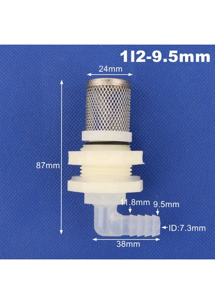 1l2-9,5 mm Stili 1 Adet Paslanmaz Çelik Akvaryum Balık Tankı Dirsek Eklemleri Su Deposu Drenaj Konnektörleri Bahçe Sulama Hortumu Ortak (Yurt Dışından)