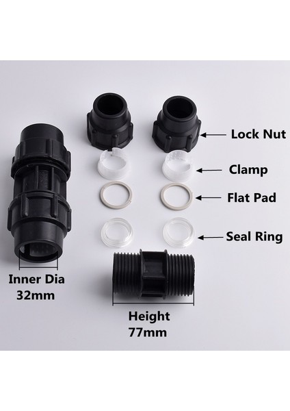 32MM Iç Çap Stili 1 Bilgisayar ~63MM Pe Hızlı Bağlantı Bahçe Doğrudan Bağlantı Su Borusu Konnektörleri Tarımsal Sulama Sistemi Plastik Boru Bağlantısı (Yurt Dışından)