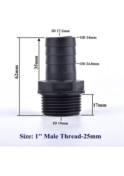 Luoditong Shop 1 İNÇ-25MM Stili 1 Parça '' ~ 1'' Upvc Pagoda Erkek Konu Konnektör Bahçe Sulama Aksesuarları Su Borusu Hortum Ortak Akvaryum Balık Tankı Adaptörü (Yurt Dışından)