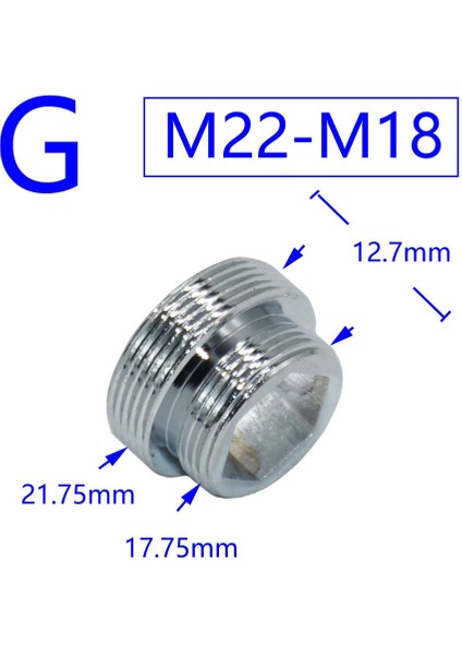 M22 x 1ı2 Stili Fıskiyeli Su Arıtma Musluğu Bakır Bağlantı Parçaları Için Pirinç Dişli Konnektör Erkek Dişi (Yurt Dışından)