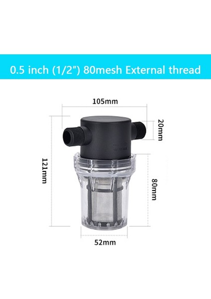 0,5 Inç 80 Ağ Ext Stili Bahçe Sulama Filtresi '' '' 1 '' Plastik Sulama Sistemi Kirlilik Ön Filtresi Su Ürünleri Ev Su Borusu Filtresi (Yurt Dışından)