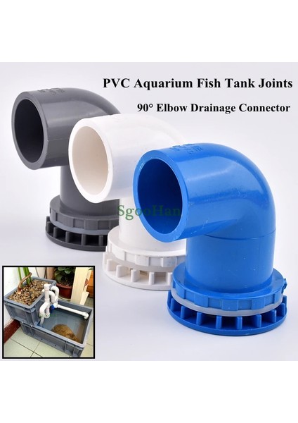Mavi Renk Stili Iç Çap 50MM 1 Adet Kımlık 20 ~ 50MM Pvc Boru 90 ° Dirsek Akvaryum Balık Tankı Drenaj Bağlantıları Ev Dıy Su Temini Boru Ek Parçaları Drenaj Konnektörleri (Yurt Dışından) fiyatları