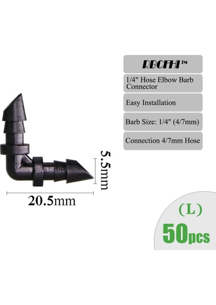 E X50PCS Stili Rbcfhı Bahçe Sulama Konnektörleri Dikenli Tek Çift Tee Dirsek Damla Ok Çapraz Kaplin Sulama Hortum Uydurma (Yurt Dışından) modelleri