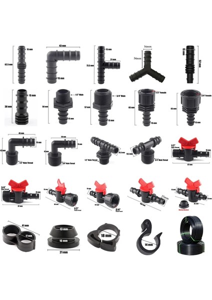 M1L2-16MM Tişört Stili 2 Adet Bahçe Sulama Hortumu Konnektörleri Pe Boru Eklemleri Eşit Dirsek Düz Konnektör Tarımsal Sulama Sistemi Ek Parçaları (Yurt Dışından) modelleri