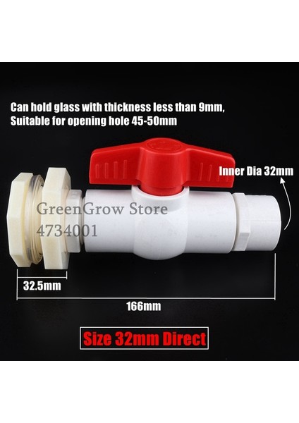 Boyut 32MM Doğrudan Stil Beyaz "~ 1" Pvc Su Deposu Konnektörleri Akvaryum Balıkları Tankı Drenaj Alımı Drenaj Kompozit Ortak Abs Konnektör Dıy Aracı (Yurt Dışından)