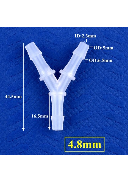 4,8 mm Stili 5 Parça 5~.4~ Pp Y-Tarzı Tee Konnektörler Akvaryum Tankı Hava Pompası Havalandırıcı Hortumu Ortak Sulama Sistemi Su Borusu Ek Parçaları (Yurt Dışından)