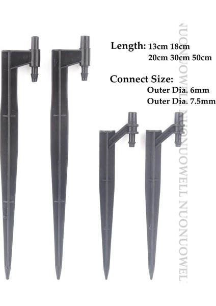 13CM-6MM Stili 5 Adet Uzunluk: 13~50CM Od Sulama Sprinkler Nozul Desteği Spike Sulama Sprinklerleri Kazıklar Bahçe Su Konnektörleri (Yurt Dışından)