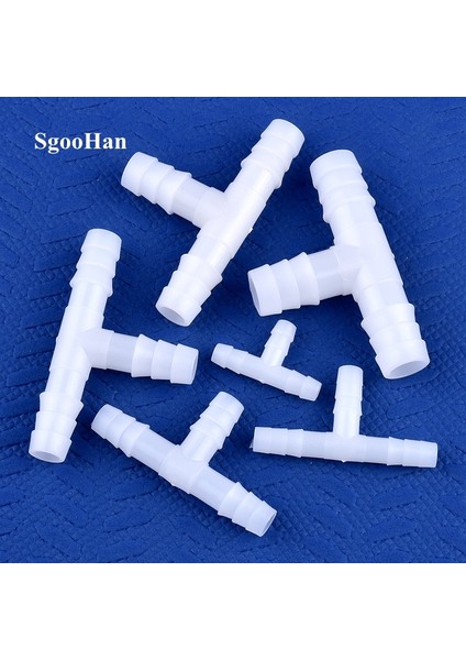 8mm Tarzı 50 Parça 5 ~~ 13MM Beyaz Pe Tee Konnektör Akvaryum Tankı Adaptörü Hava Pompası Hortumu Pagoda Eklemleri Bahçe Sulama Su Borusu Konnektörleri (Yurt Dışından) fiyatları